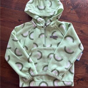 Columbia Kids' Mint Patterned Fleece Hoodie. Size 4/5